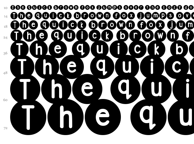 DJB On the Spot font waterfall